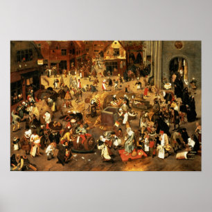 Affiches La bataille entre Carnaval et Carême