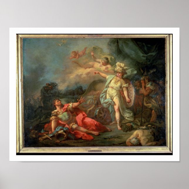 Affiches La bataille entre Mars et Minerva, 1771 (huile sur (Devant)