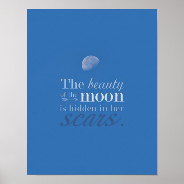 Affiches La beauté de la lune : ses cicatrices par Kelly Sc (Devant)