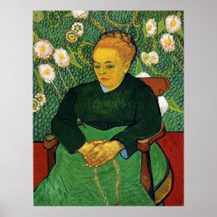 Affiches La Berceuse, femme basculant un berceau, Van Gogh