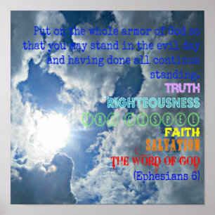 Affiches La Bible Ephésienne Mets sur toute l'armure de Die