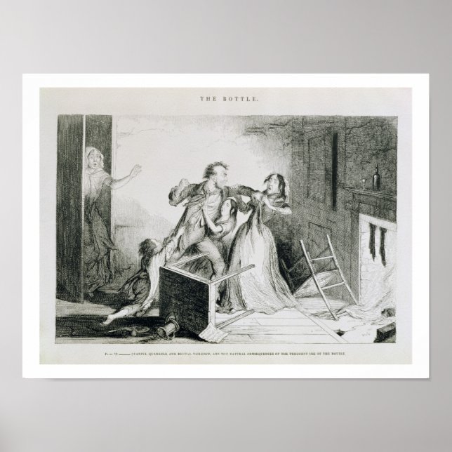 Affiches La Bouteille, la Plaque VI, Les querelles effrayan (Devant)