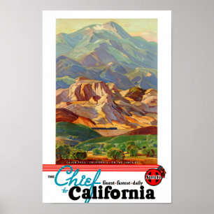 Affiches La Californie a reconstitué l'affiche de Vintage