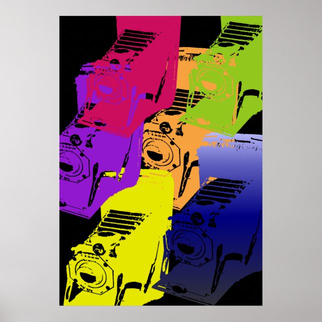 Affiches la caméra - sombre (Devant)