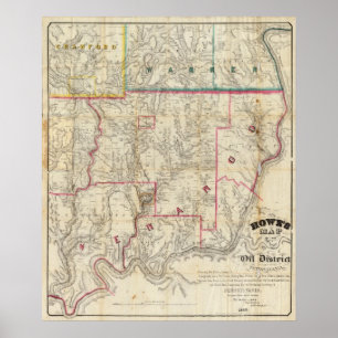Affiches La carte de Howe du secteur d'huile de la