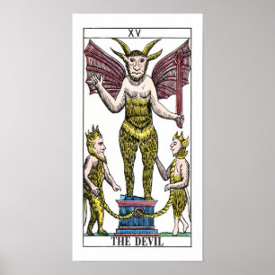 Affiches La carte de tarot de diable