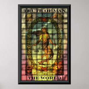 Affiches La carte du monde de tarot