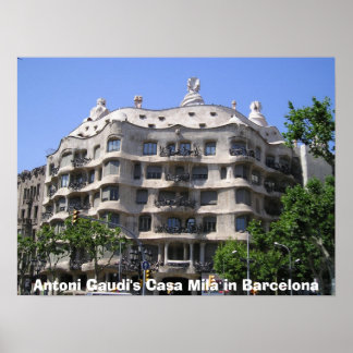 Affiches La Casa Mila d'Antoni Gaudi