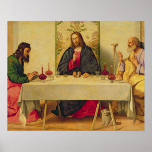 Affiches La Cène à Emmaüs, 1520 (huile sur toile)