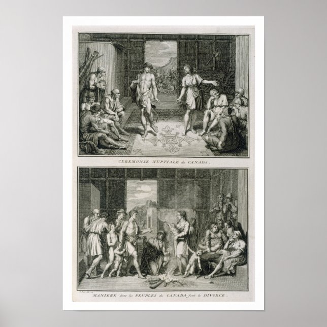 Affiches La Cérémonie Mariage et la Manière de Divorce en (Devant)