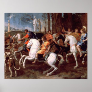Affiches La chasse à verrat de Calydonian, 1637-38