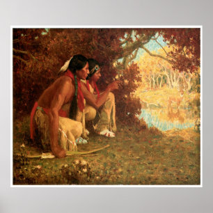 Affiches La chasse aux cerfs d'Eanger Irving Couse