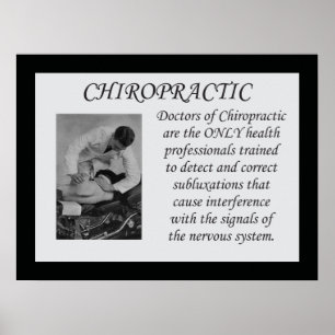 Affiches La chiropractie corrige l'affiche de citation de