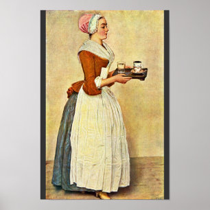 Affiches La Chocolat Girl (Miss Baldauf), De Liotard Jea