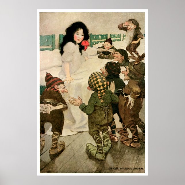 Affiches "La chute de neige et les sept petits hommes" (Devant)
