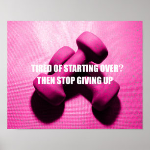 Affiches La citation de motivation de séance d'entraînement