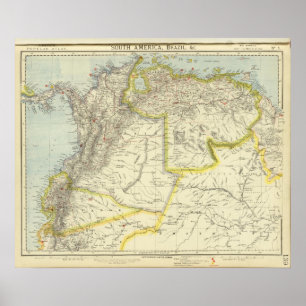 Affiches La Colombie et le Venezuela