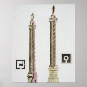 Affiches La colonne de Trajan, Rome, de 'Le Costume Ancien