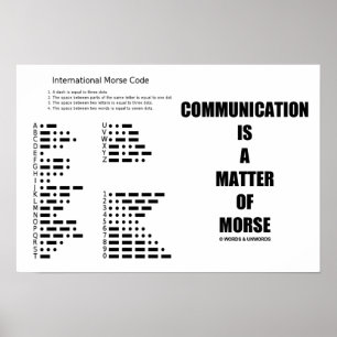 Affiches La Communication Est Une Question D'Humour Morse C