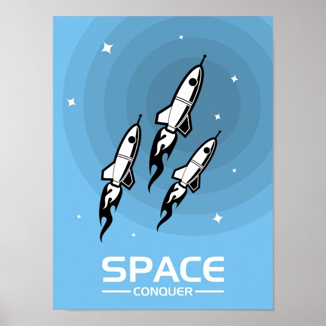 Affiches "La conquête de l'espace" (Devant)