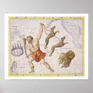 Affiches La constellation de Bootes, plaquent 20 du 'atlas
