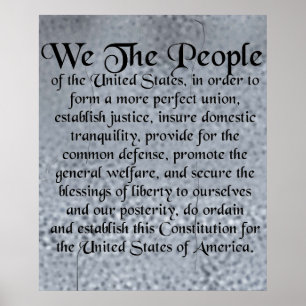 Affiches La constitution des Etats-Unis d'Amérique
