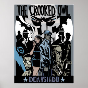 Affiches La copie/affiche tordues de hibou