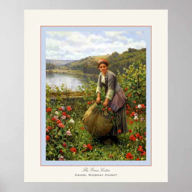 Affiches La coupe d'herbe ~ Daniel Ridgway Knight (Devant)
