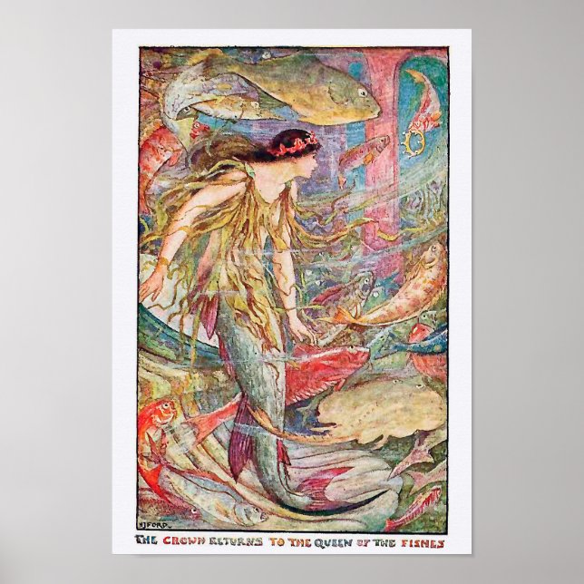 Affiches "La Couronne revient à la reine des poissons" (Devant)