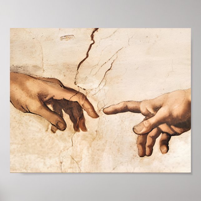 Affiches La Création d'Adam (Devant)