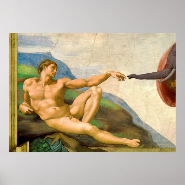 Affiches La Création D'Adam Parody (Devant)