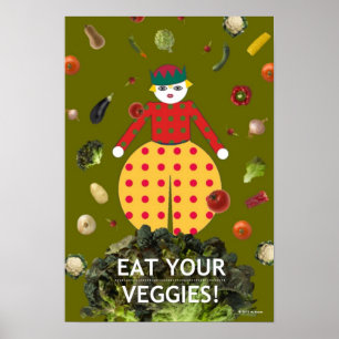 Affiches La cuisine Martzkin "MANGENT de VOTRE LÉGUME !"