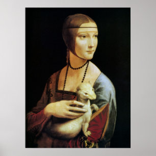 Affiches La Dame à l'hermine de Léonard de Vinci