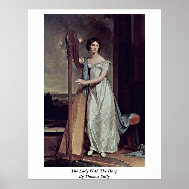 Affiches La Dame Avec La Harpe De Thomas Sully (Devant)