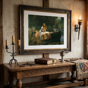 Affiches La Dame de Shalott sur un bateau par John William