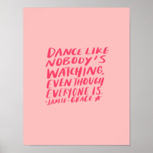 Affiches la danse aiment personne qui observe, quoique