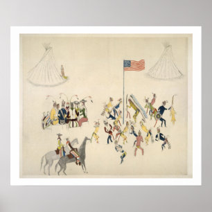 Affiches La danse de Shoshone a participé dedans seulement
