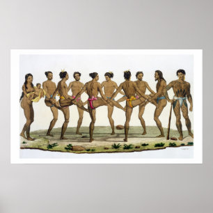 Affiches La danse des insulaires de Caroline, plaquent 22