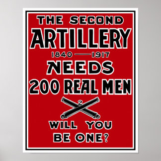 Affiches La deuxième artillerie a besoin de 200 vrais homme