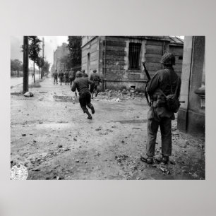 Affiches La deuxième guerre mondiale de combats de rues de