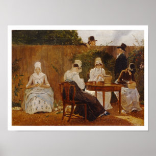 Affiches La famille de Chalon dans leur jardin de ville de