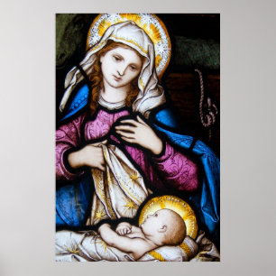 Affiches La famille sainte dépeignant Madonna et l'enfant