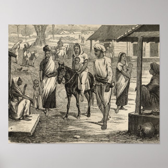 Affiches La famine indienne (Devant)