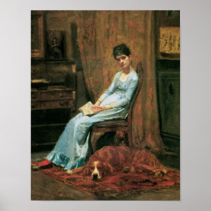 Affiches La femme de l'artiste et son chien de couture
