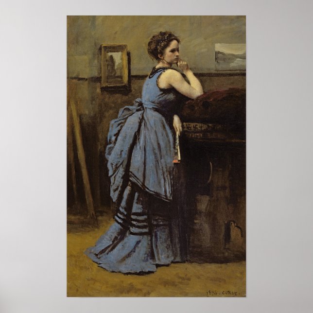 Affiches La femme en bleu, 1874 (Devant)