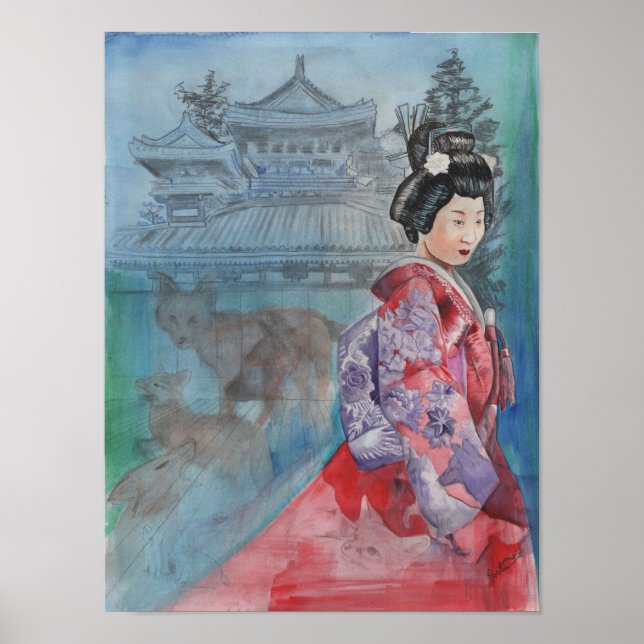 Affiches La Femme Fox par Portia St Luke (Devant)