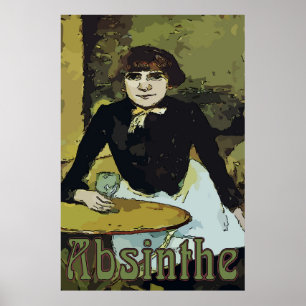 Affiches La femme vintage Absinthe