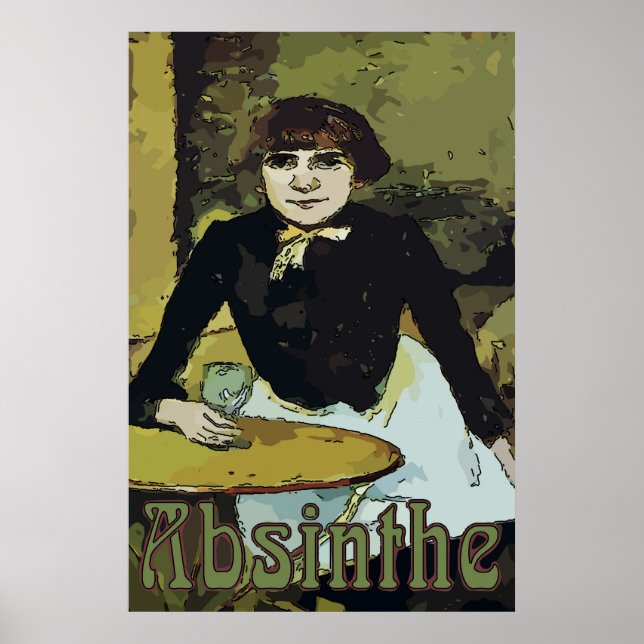 Affiches La femme vintage Absinthe (Devant)