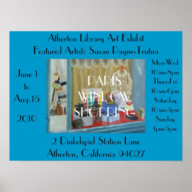 AFFICHES LA FENÊTRE DE PARIS SHOPPING (Devant)