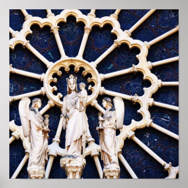 Affiches La fenêtre Rose de Notre-Dame (Devant)